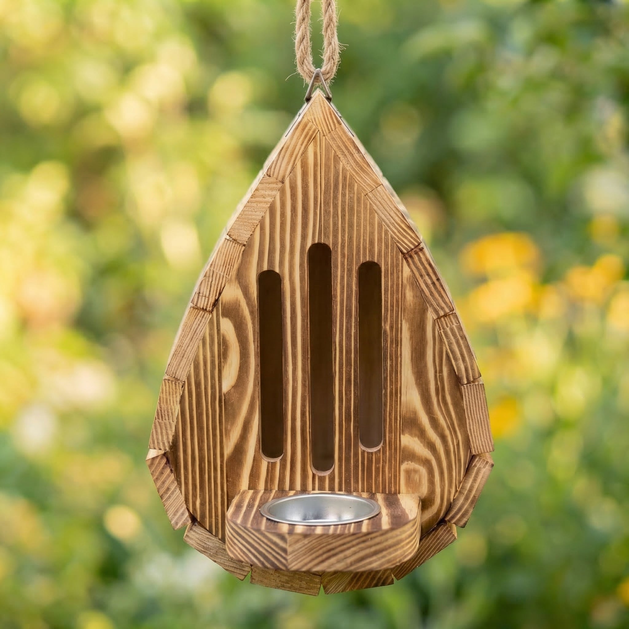 Teardrop-shaped butterfly house