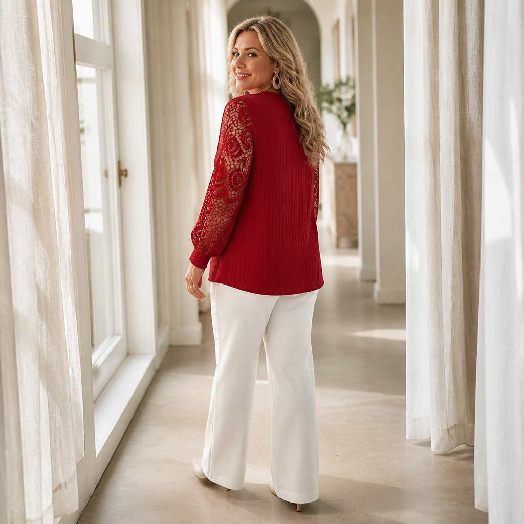 Lace-Sleeve Top That Moves With You