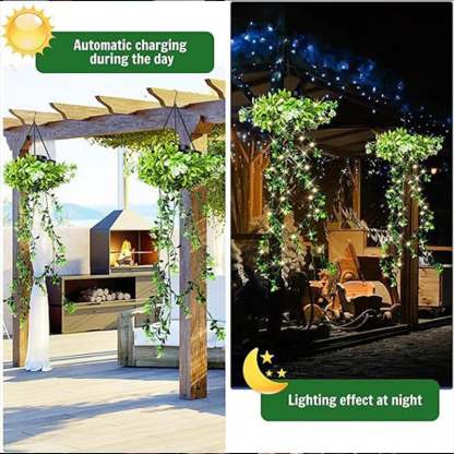 🔥 Solar-Powered Hanging Lamp made of Milangras 🌿 Create Your Own Cozy Garden 💡