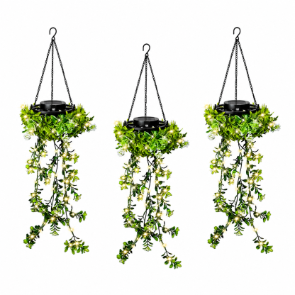 🔥 Solar-Powered Hanging Lamp made of Milangras 🌿 Create Your Own Cozy Garden 💡