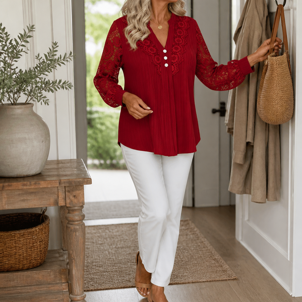  Lace-Sleeve Top That Moves With You