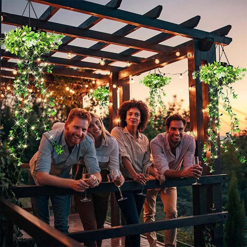 🔥 Solar-Powered Hanging Lamp made of Milangras 🌿 Create Your Own Cozy Garden 💡