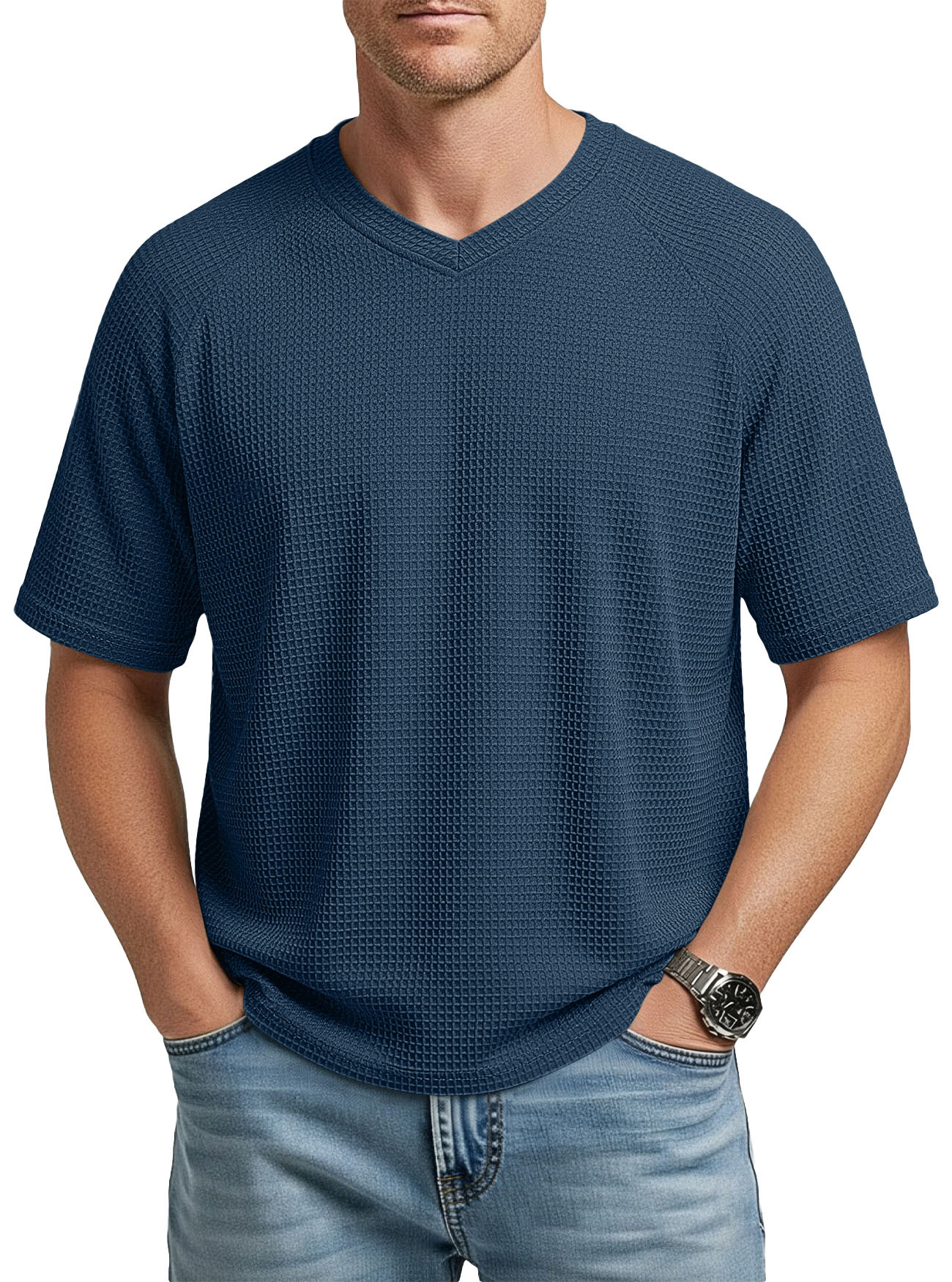 Men's Short Sleeve Waffle T-Shirt