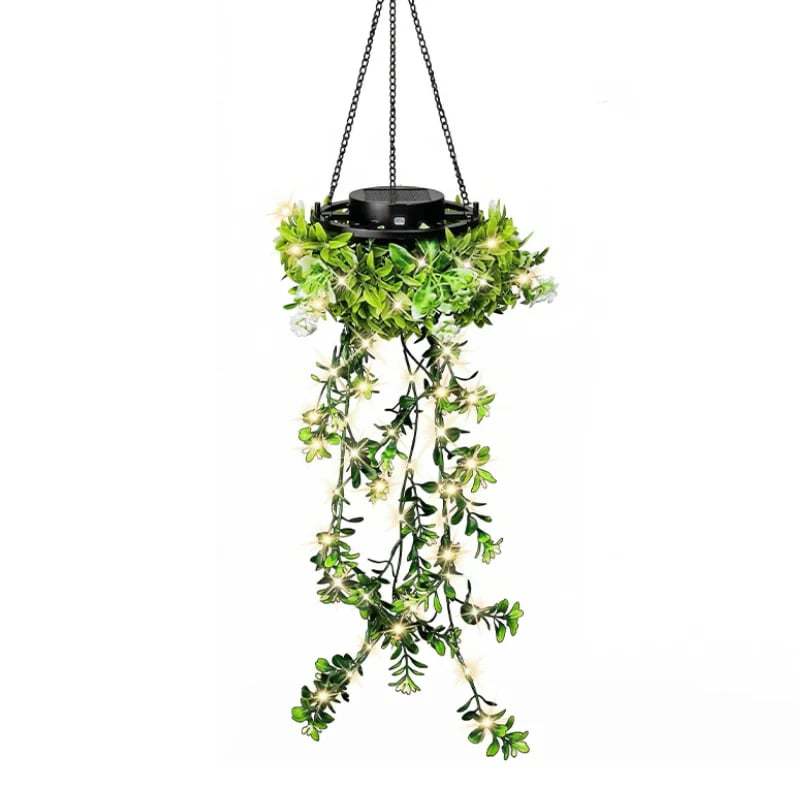 🔥 Solar-Powered Hanging Lamp made of Milangras 🌿 Create Your Own Cozy Garden 💡