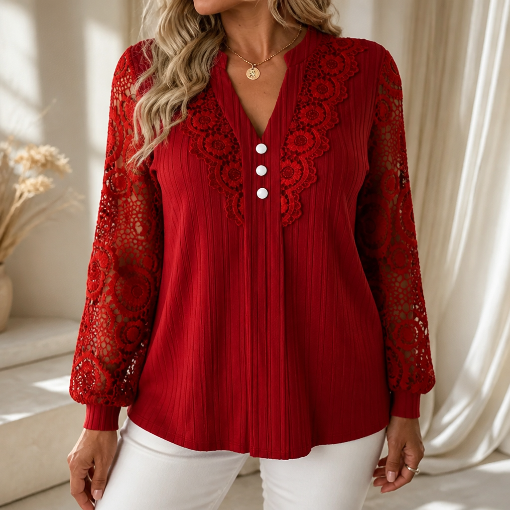  Lace-Sleeve Top That Moves With You