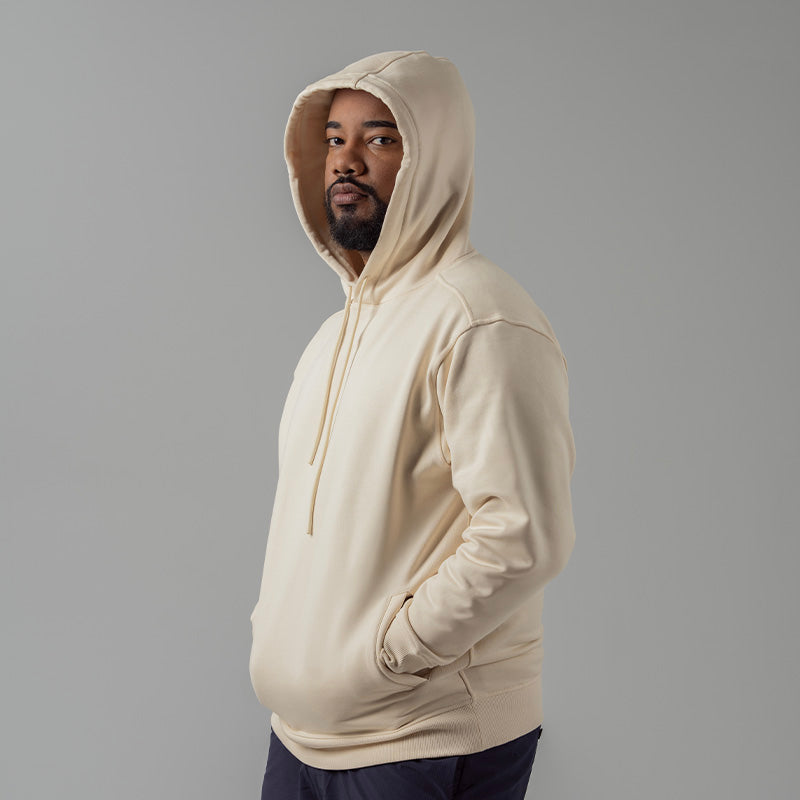 "Fresh Raindrops Distantly Flowing" Hooded Sweatshirt
