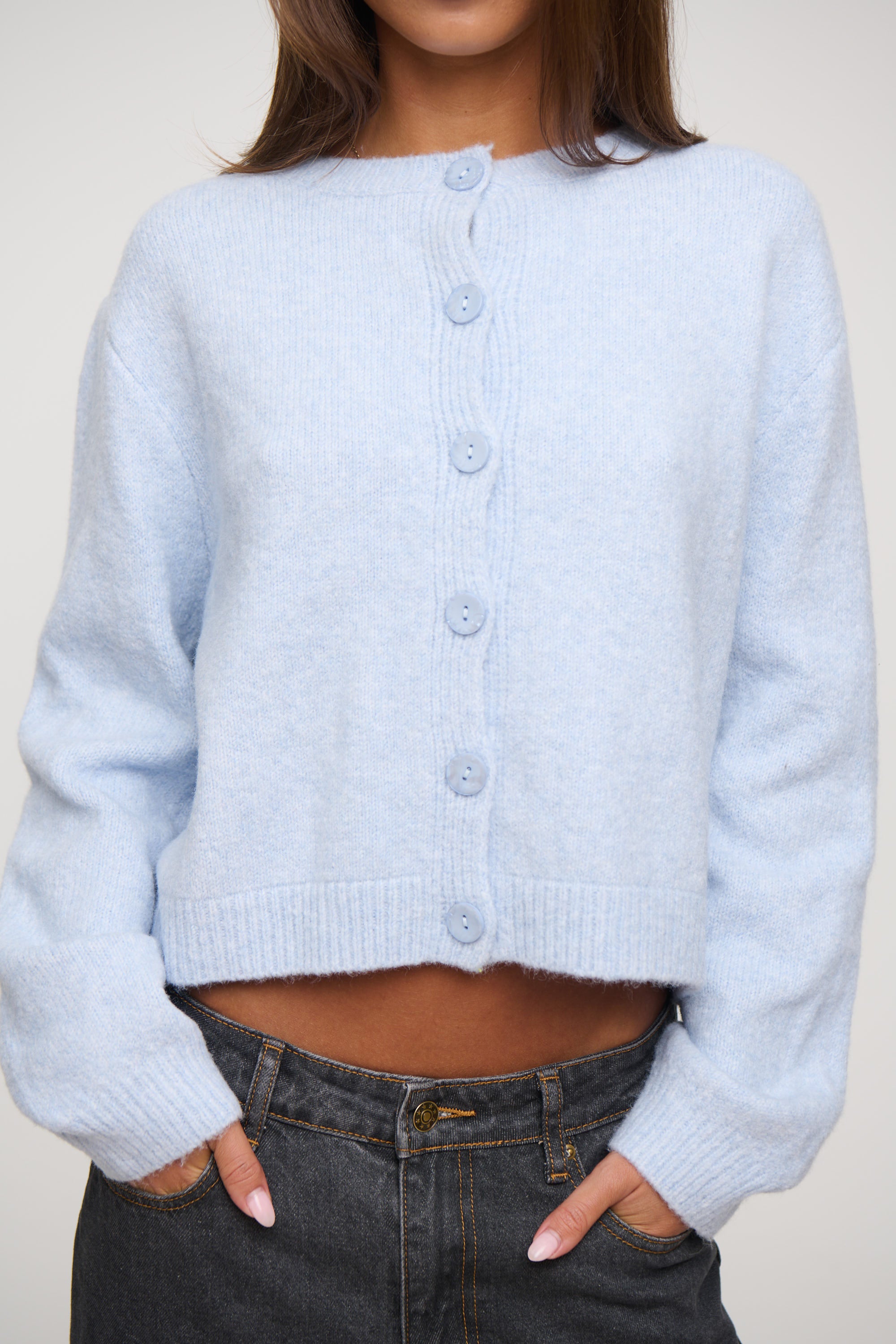 New Women's Solid Color Versatile V-Neck Blouse