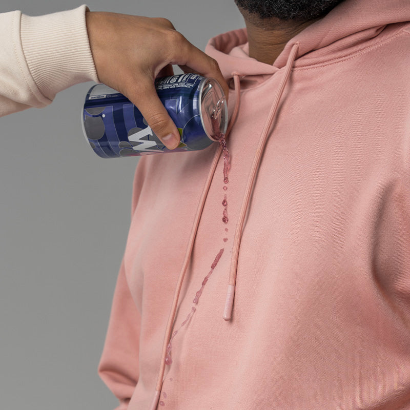 "Fresh Raindrops Distantly Flowing" Hooded Sweatshirt