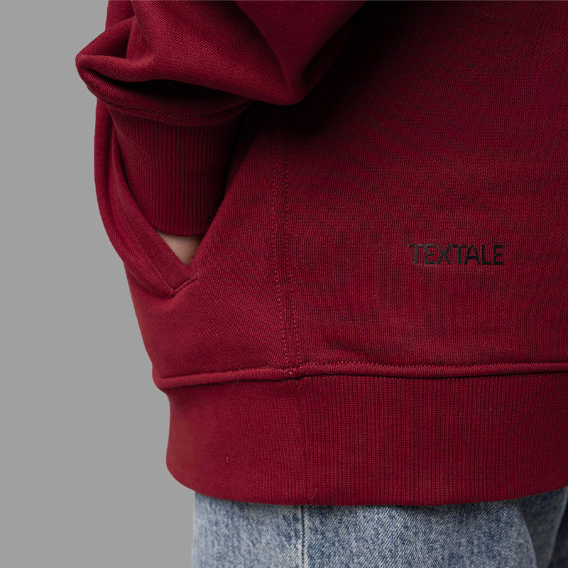 "Fresh Raindrops Distantly Flowing" Hooded Sweatshirt