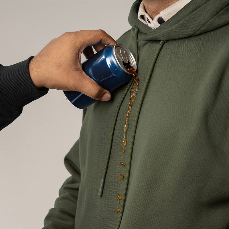 "Fresh Raindrops Distantly Flowing" Hooded Sweatshirt