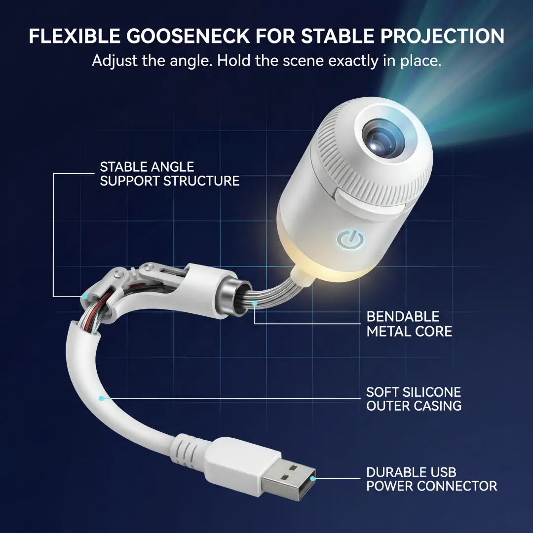 5D Mini Galaxy Star Projector – Dynamic Ambient Light for Bedroom
