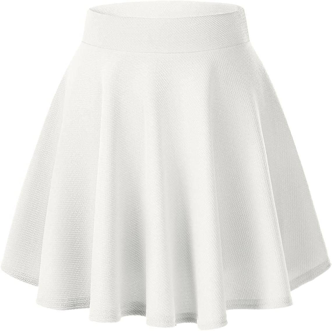  Women's Basic Versatile Stretchy Flared Casual Mini Skater Skirt