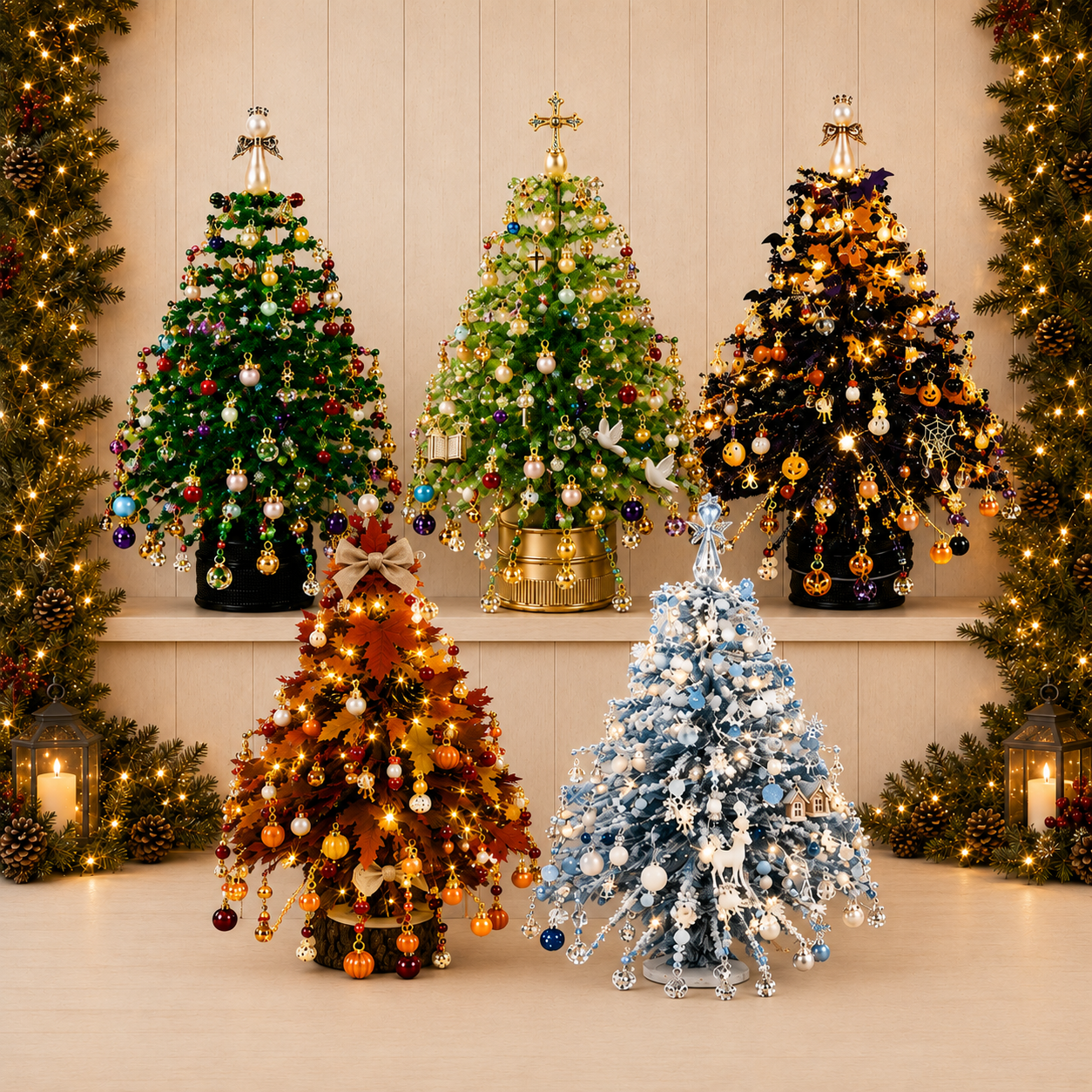 🎄 Last Day 70% off !🎄✨Handmade Elegant Beaded Christmas Tree | Collectible Premium Holiday Decor Kit
