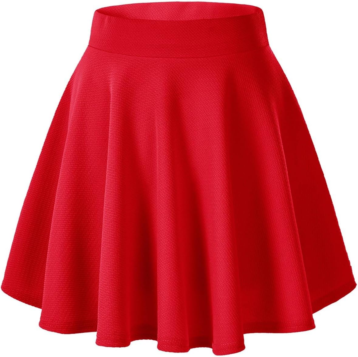  Women's Basic Versatile Stretchy Flared Casual Mini Skater Skirt