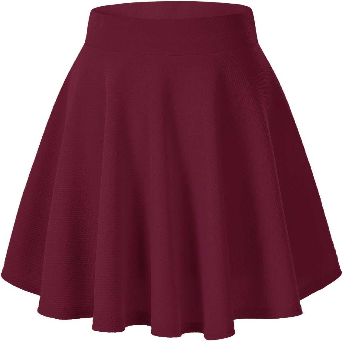  Women's Basic Versatile Stretchy Flared Casual Mini Skater Skirt