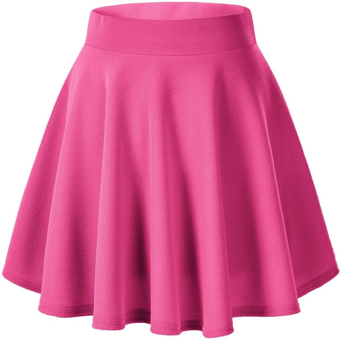  Women's Basic Versatile Stretchy Flared Casual Mini Skater Skirt