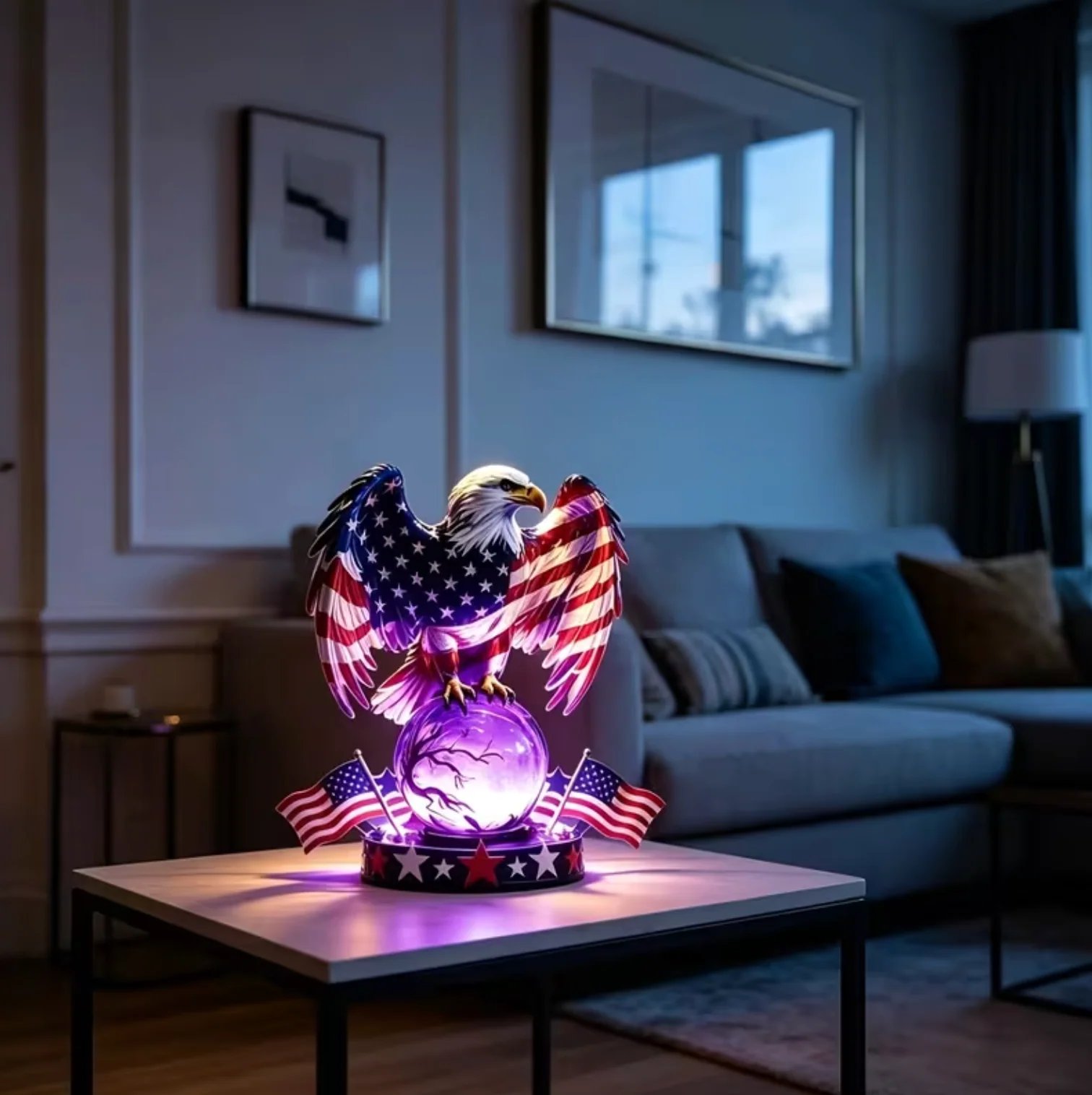  Freedom Eagle Patriotic LED Table Lamp – American Pride Decor