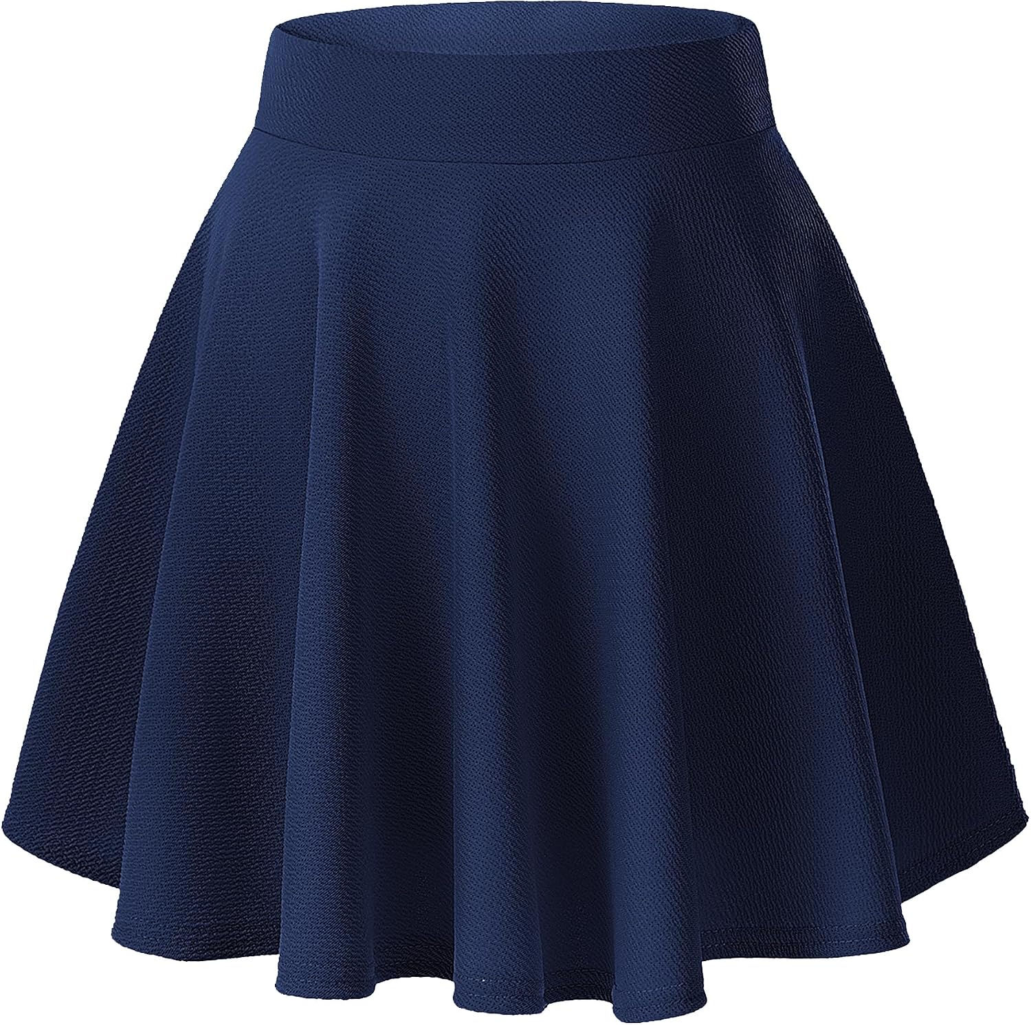 Women's Basic Versatile Stretchy Flared Casual Mini Skater Skirt