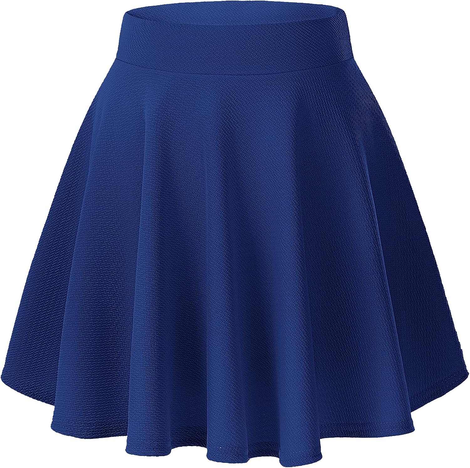  Women's Basic Versatile Stretchy Flared Casual Mini Skater Skirt