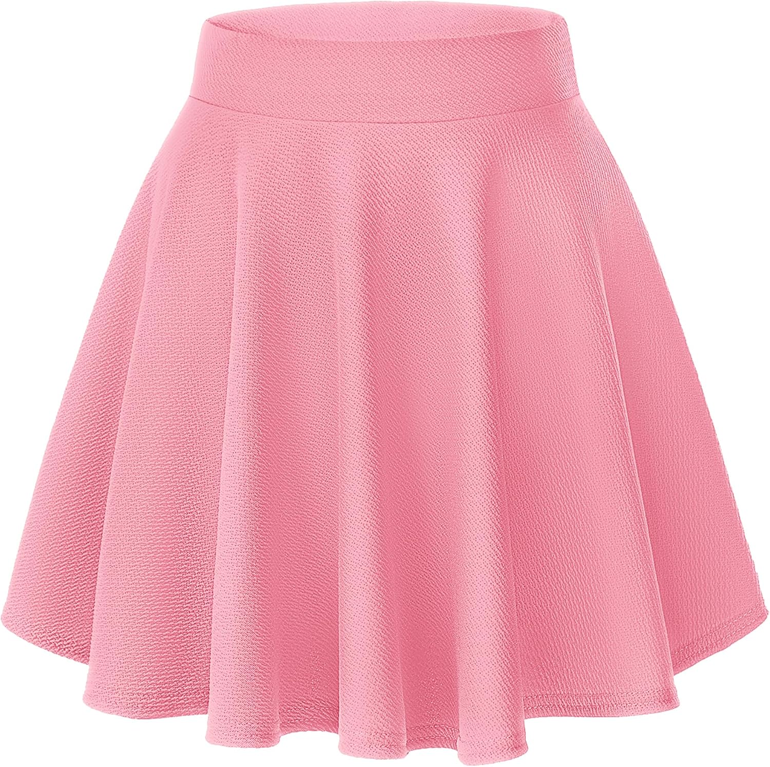 Women's Basic Versatile Stretchy Flared Casual Mini Skater Skirt