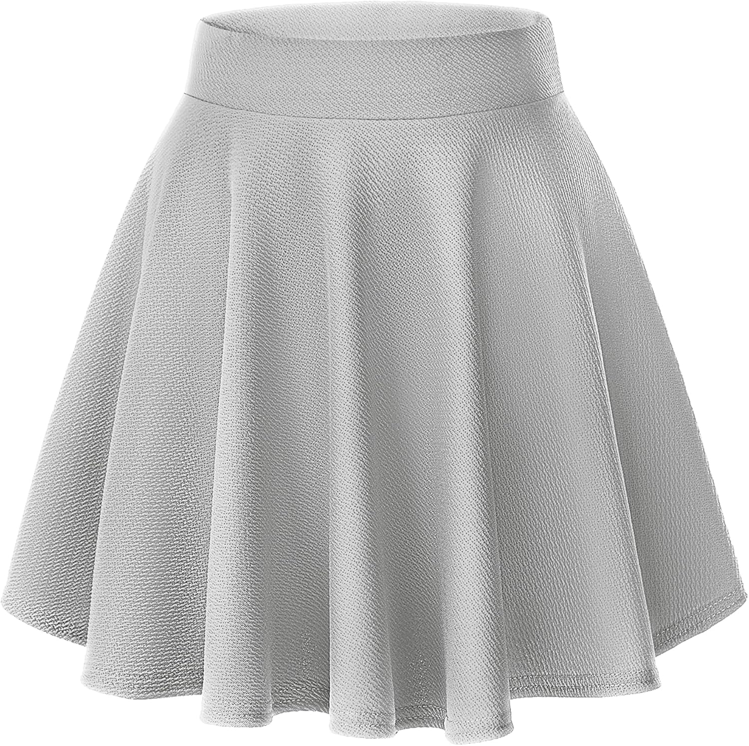  Women's Basic Versatile Stretchy Flared Casual Mini Skater Skirt