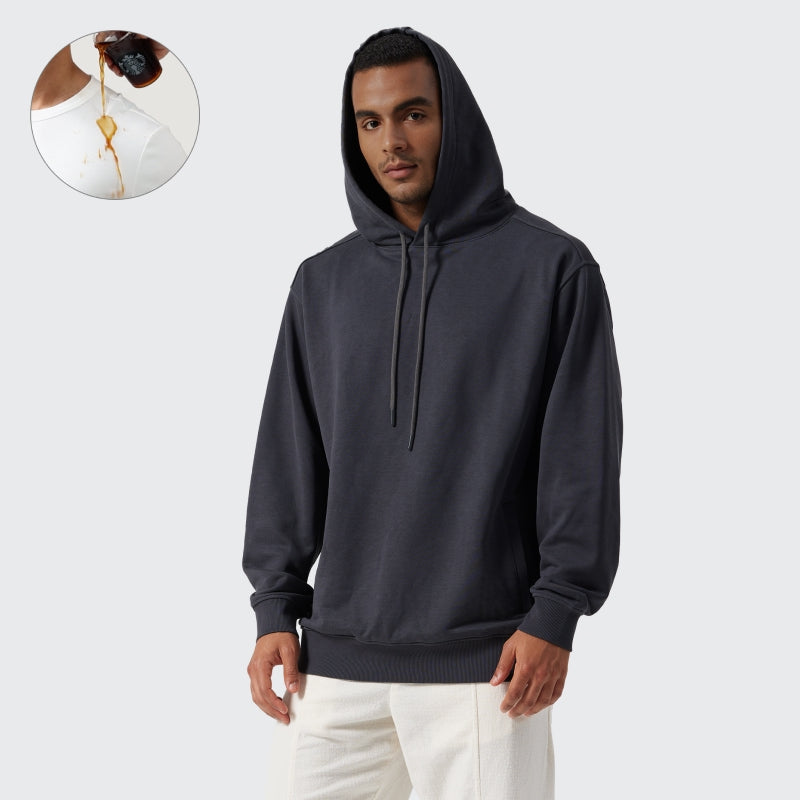 "Fresh Raindrops Distantly Flowing" Hooded Sweatshirt