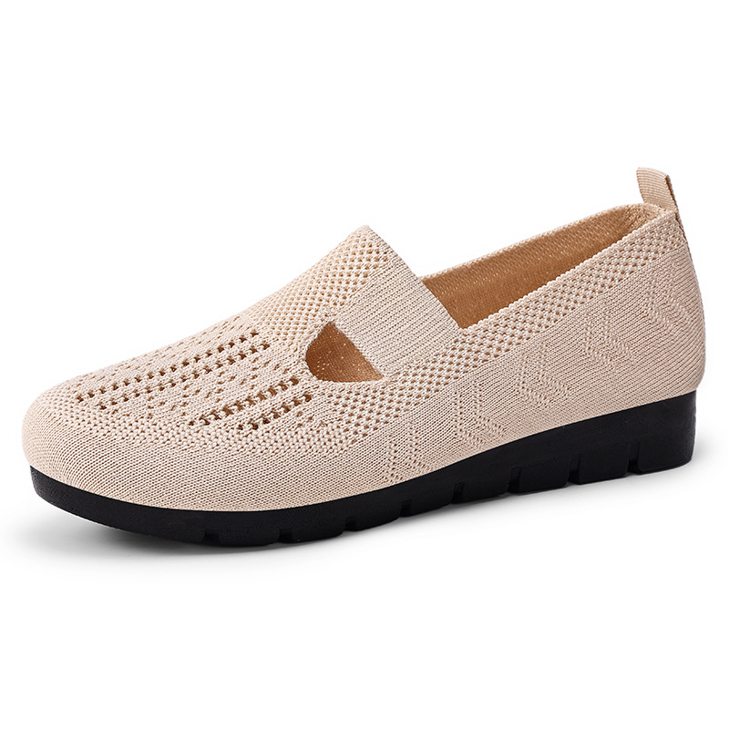 🔥Last day! 70% off!Flyknit Breathable Low Top Pumps Female  Solid Color Sneakers