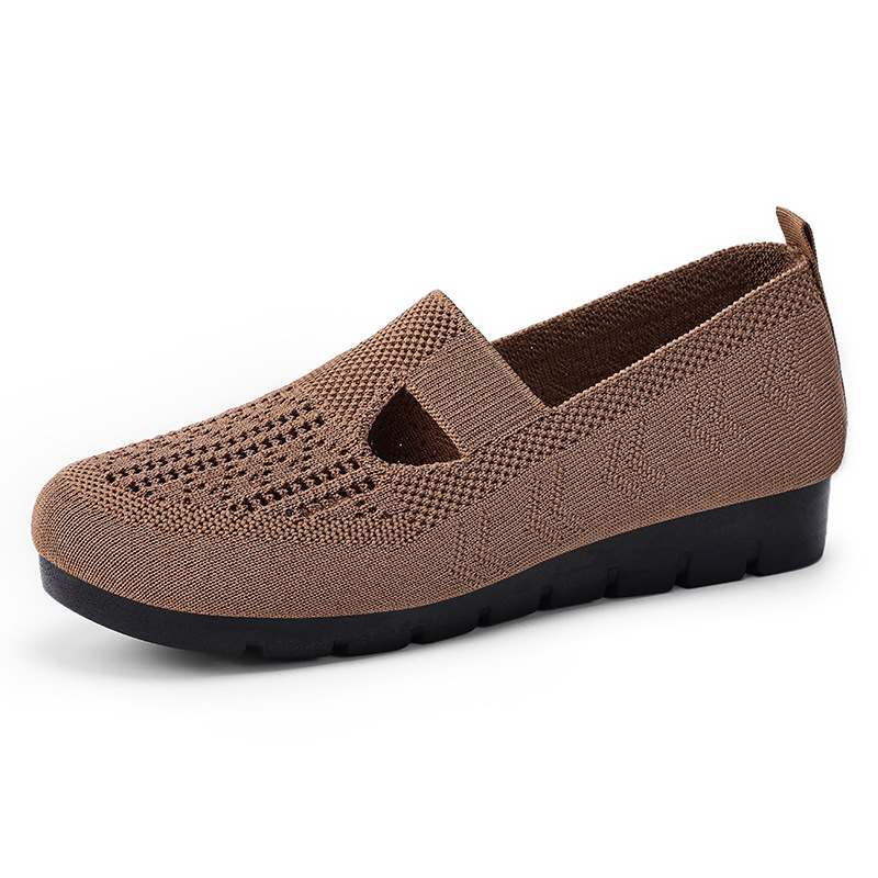 🔥Last day! 70% off!Flyknit Breathable Low Top Pumps Female  Solid Color Sneakers