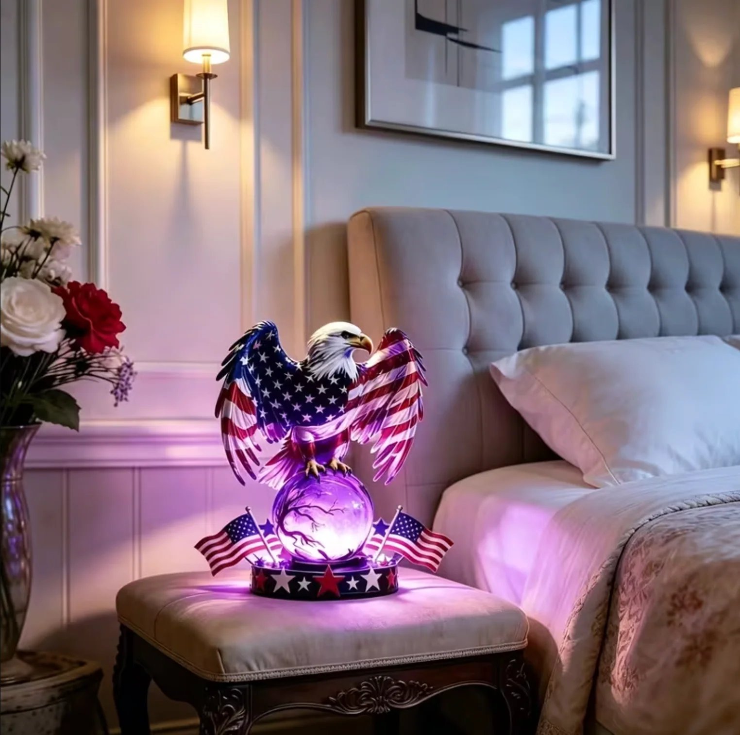  Freedom Eagle Patriotic LED Table Lamp – American Pride Decor
