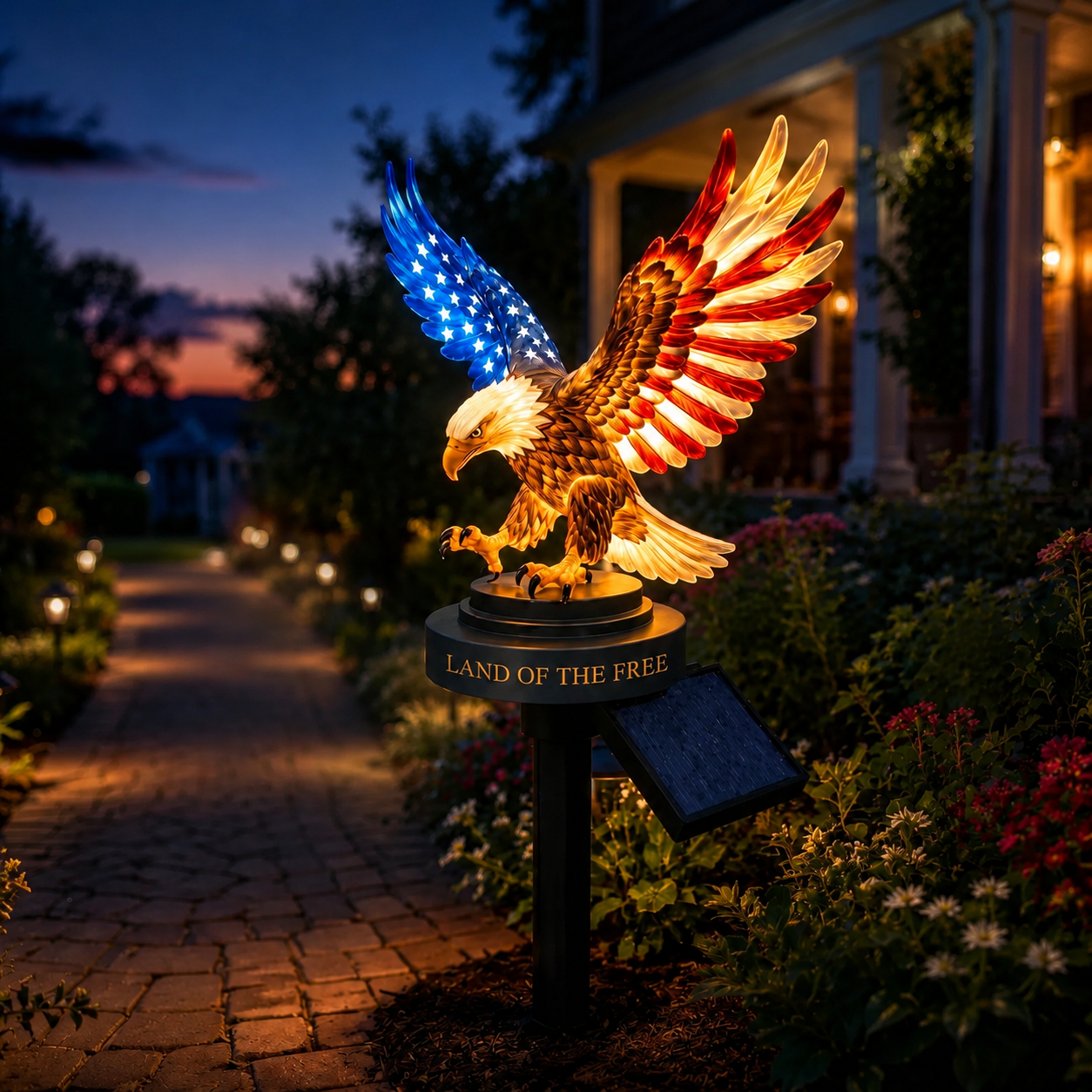 🔥 Limited-Time Offer — 50% Off 🔥 Solar Eagle Garden Ligh -- honors 250 years of American freedom – with wings spread wide in eternal flight.