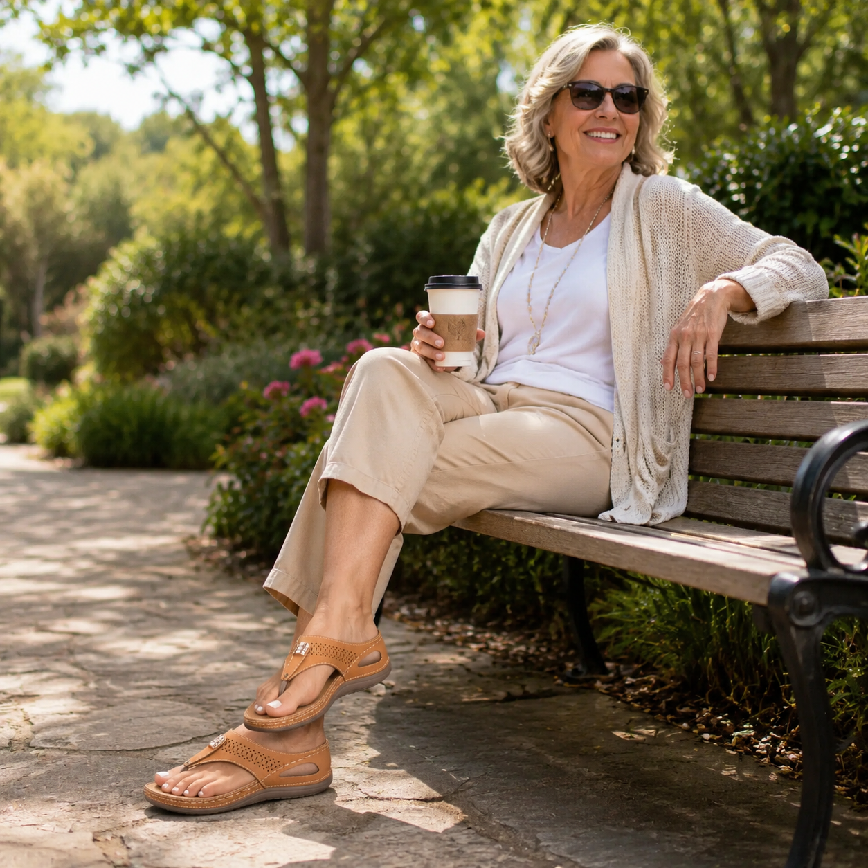 LAST DAY 70% OFF ✨ Women’s Breathable Comfort Walking Sandals – Arch Support & Non-Slip Sole