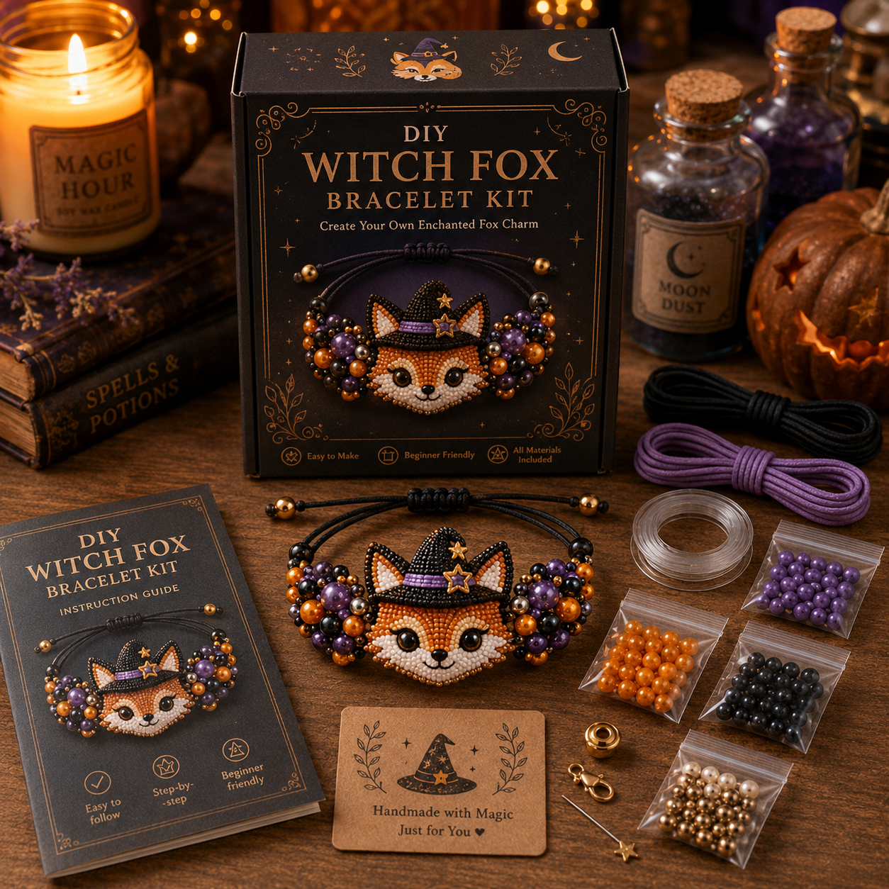 🔥50% Off Last Day - BUY 3 GET 1 FREE🐙 DIY Halloween Beaded Bracelet Kit