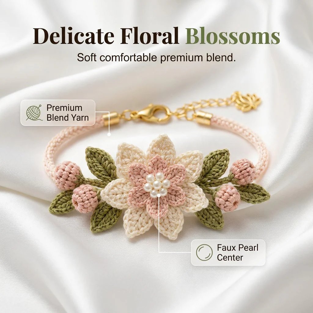🔥Last Day- Buy 3 Get 1 Free🔥DIY Nature-Inspired Crochet Bracelet Kit