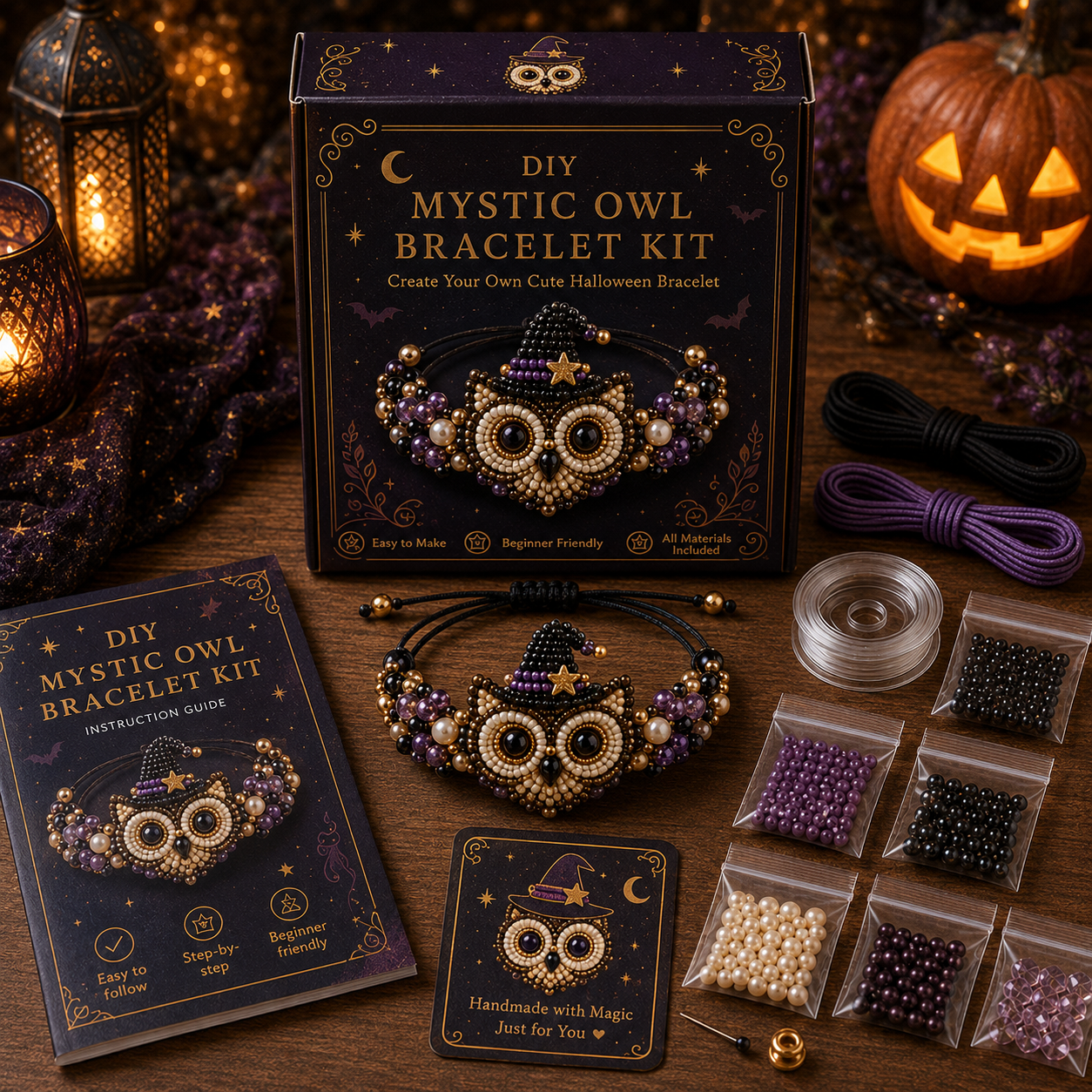 🔥50% Off Last Day - BUY 3 GET 1 FREE🐙 DIY Halloween Beaded Bracelet Kit