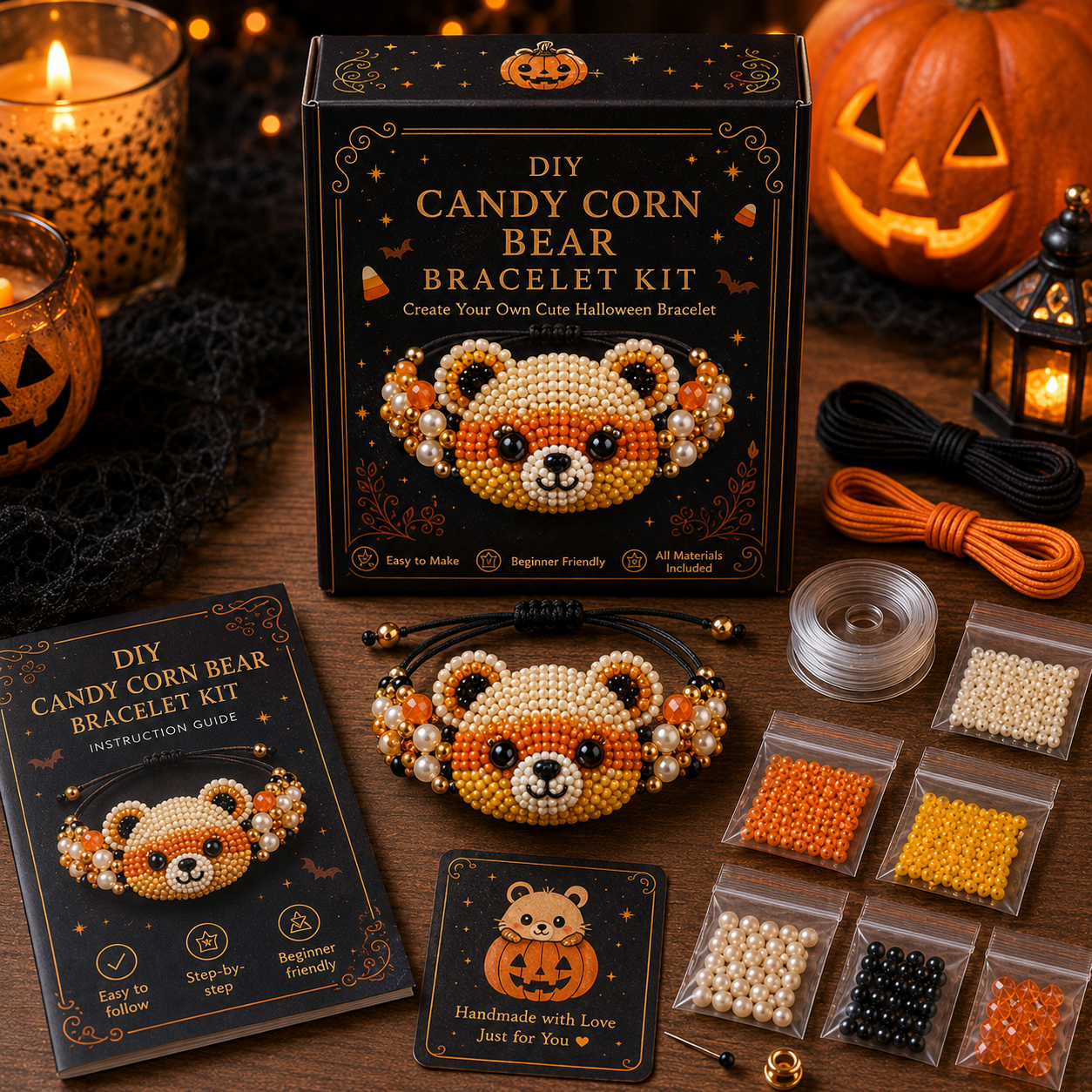 🔥50% Off Last Day - BUY 3 GET 1 FREE🐙 DIY Halloween Beaded Bracelet Kit