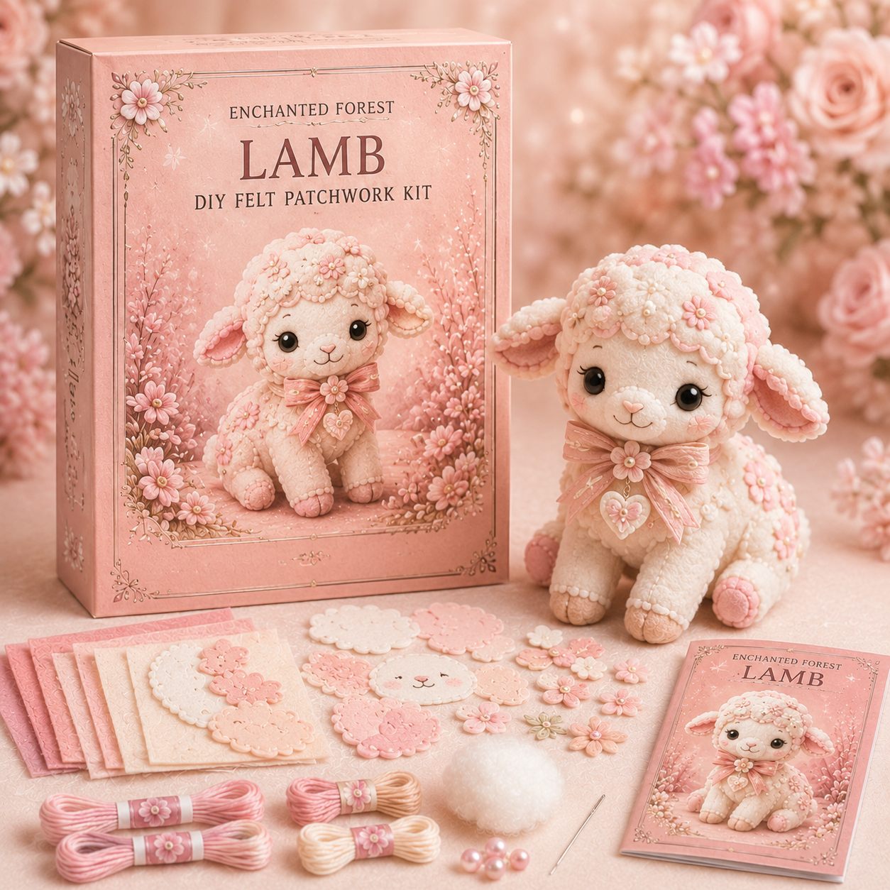🌸 Enchanted Forest Friends DIY Felt Kit – Sweet, Soft & Handmade by You
