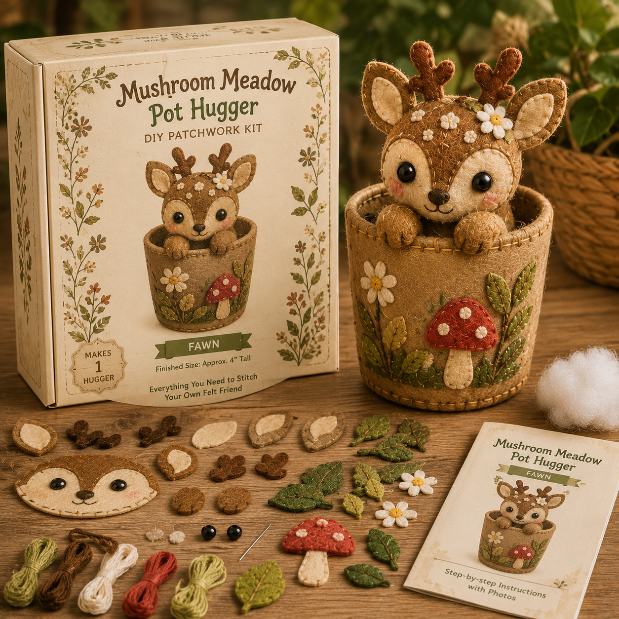 Plant Pot Hugger DIY Felt Patchwork Kit 🪴🧵