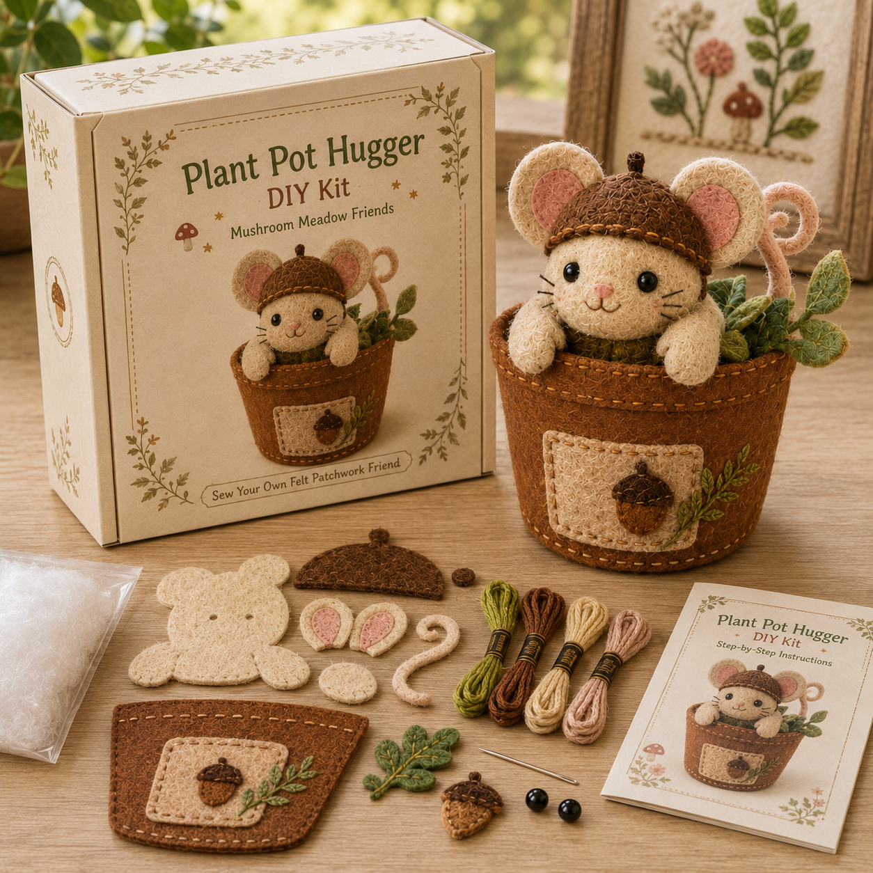 Plant Pot Hugger DIY Felt Patchwork Kit 🪴🧵
