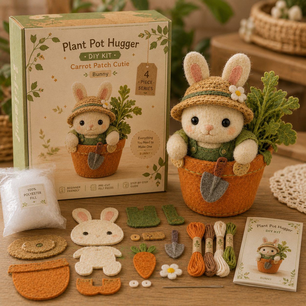 Plant Pot Hugger DIY Felt Patchwork Kit 🪴🧵