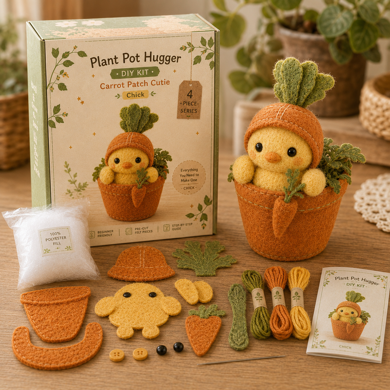 Plant Pot Hugger DIY Felt Patchwork Kit 🪴🧵