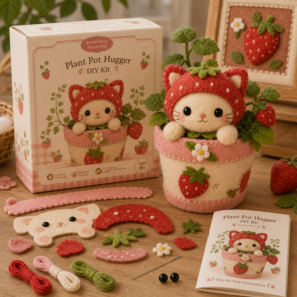 Plant Pot Hugger DIY Felt Patchwork Kit 🪴🧵
