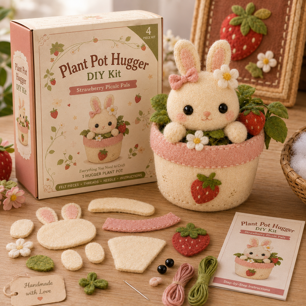 Plant Pot Hugger DIY Felt Patchwork Kit 🪴🧵