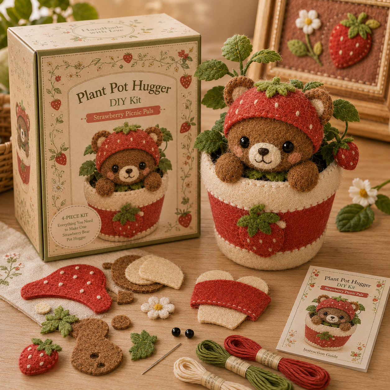 Plant Pot Hugger DIY Felt Patchwork Kit 🪴🧵