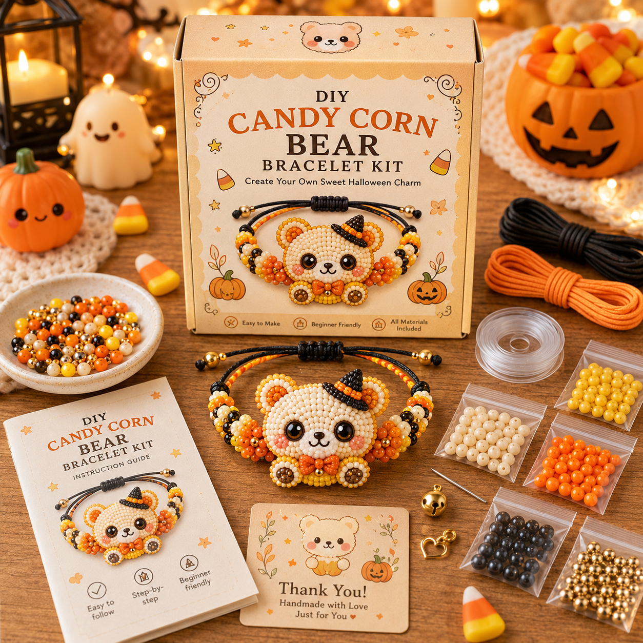 🔥50% Off Last Day - BUY 3 GET 1 FREE🐙 DIY Halloween Beaded Bracelet Kit