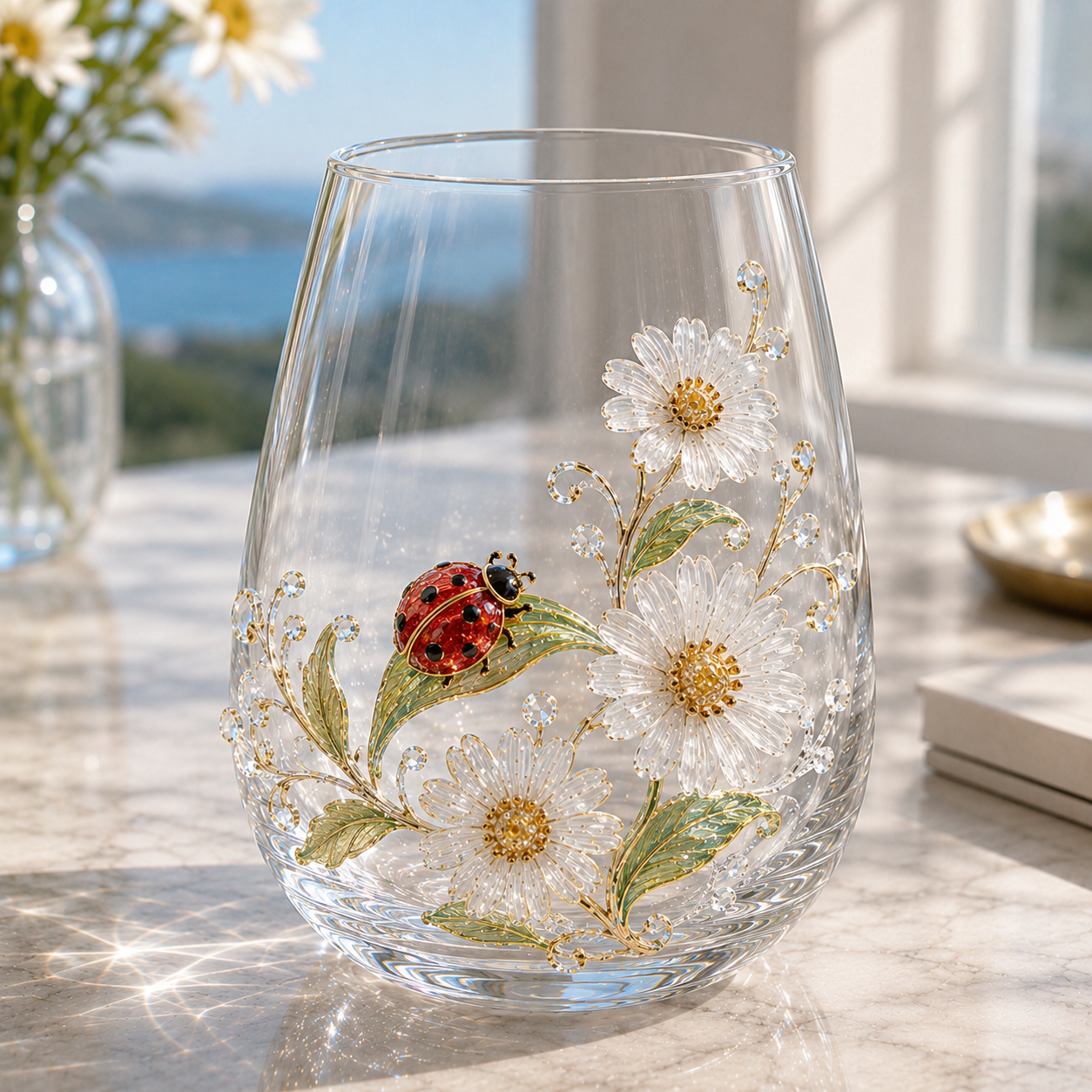 Crystal Animal Floral Glass Tumbler ✨
