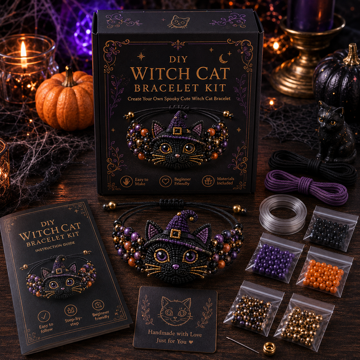 🔥50% Off Last Day - BUY 3 GET 1 FREE🐙 DIY Halloween Beaded Bracelet Kit