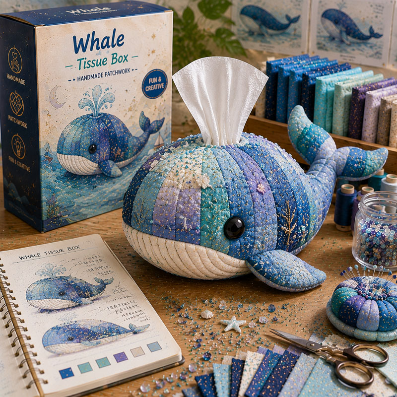 🌟 Crafty Critters DIY Tissue Box Kit – Fun Animal & Ocean Friends! 🌟