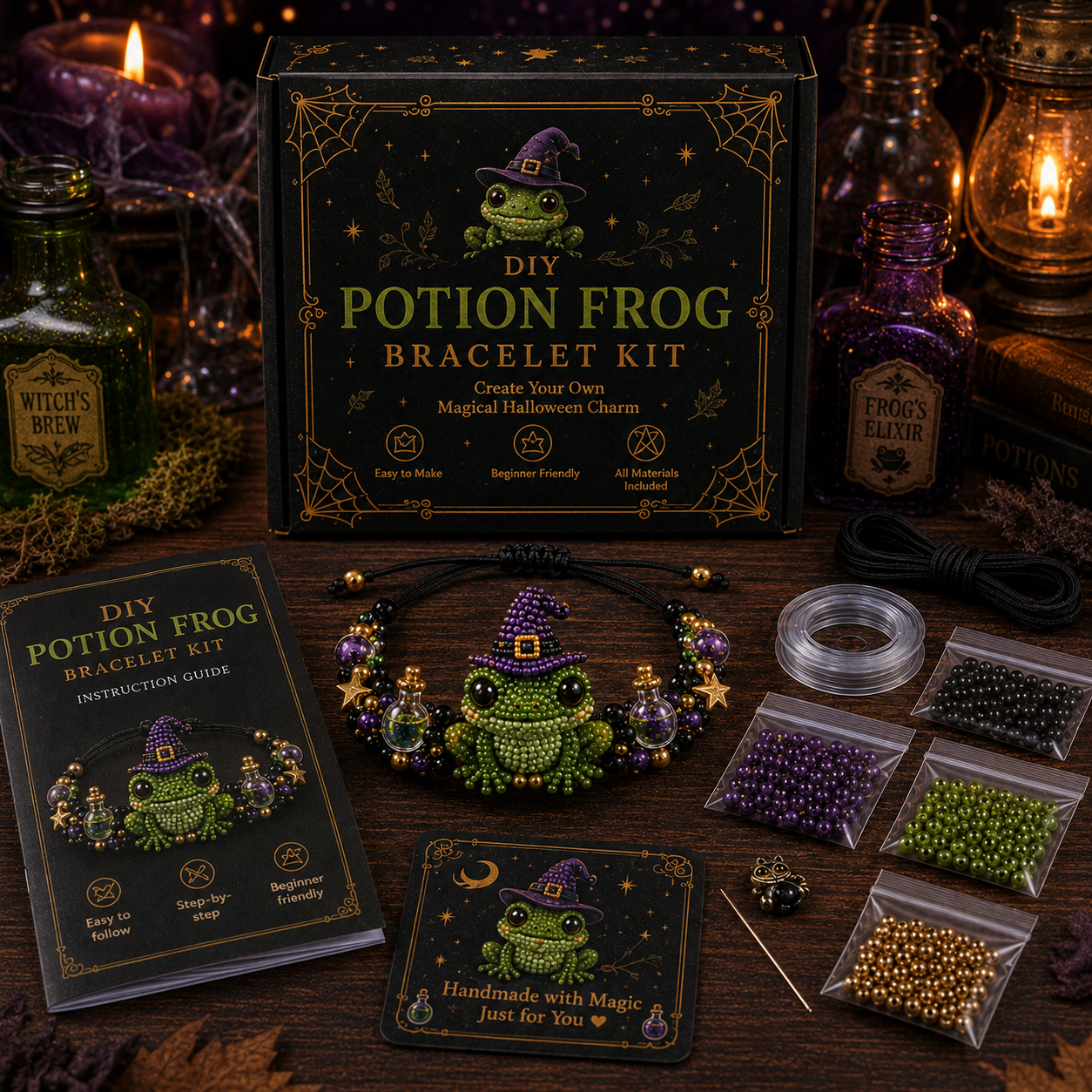 🔥50% Off Last Day - BUY 3 GET 1 FREE🐙 DIY Halloween Beaded Bracelet Kit