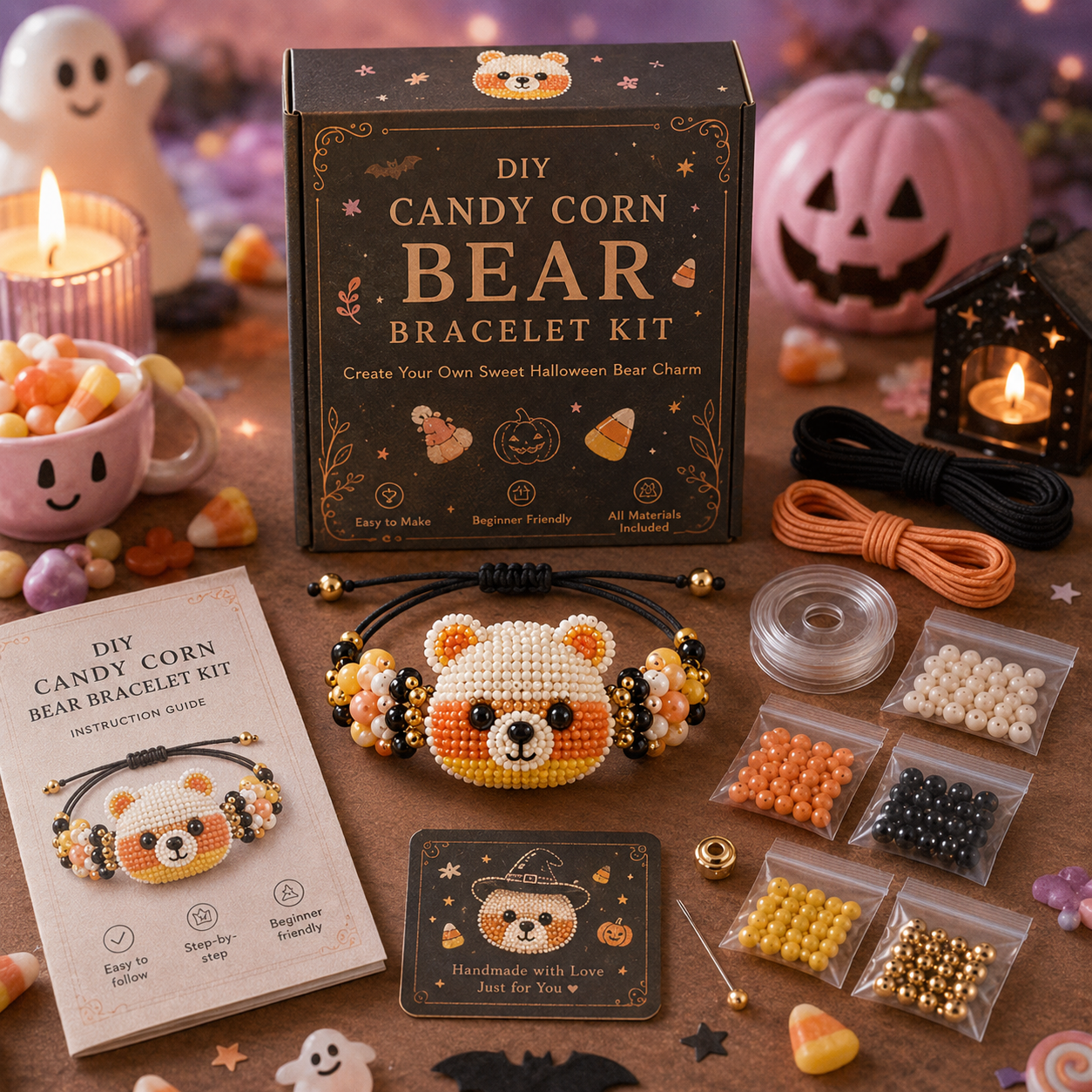 🔥50% Off Last Day - BUY 3 GET 1 FREE🐙 DIY Halloween Beaded Bracelet Kit