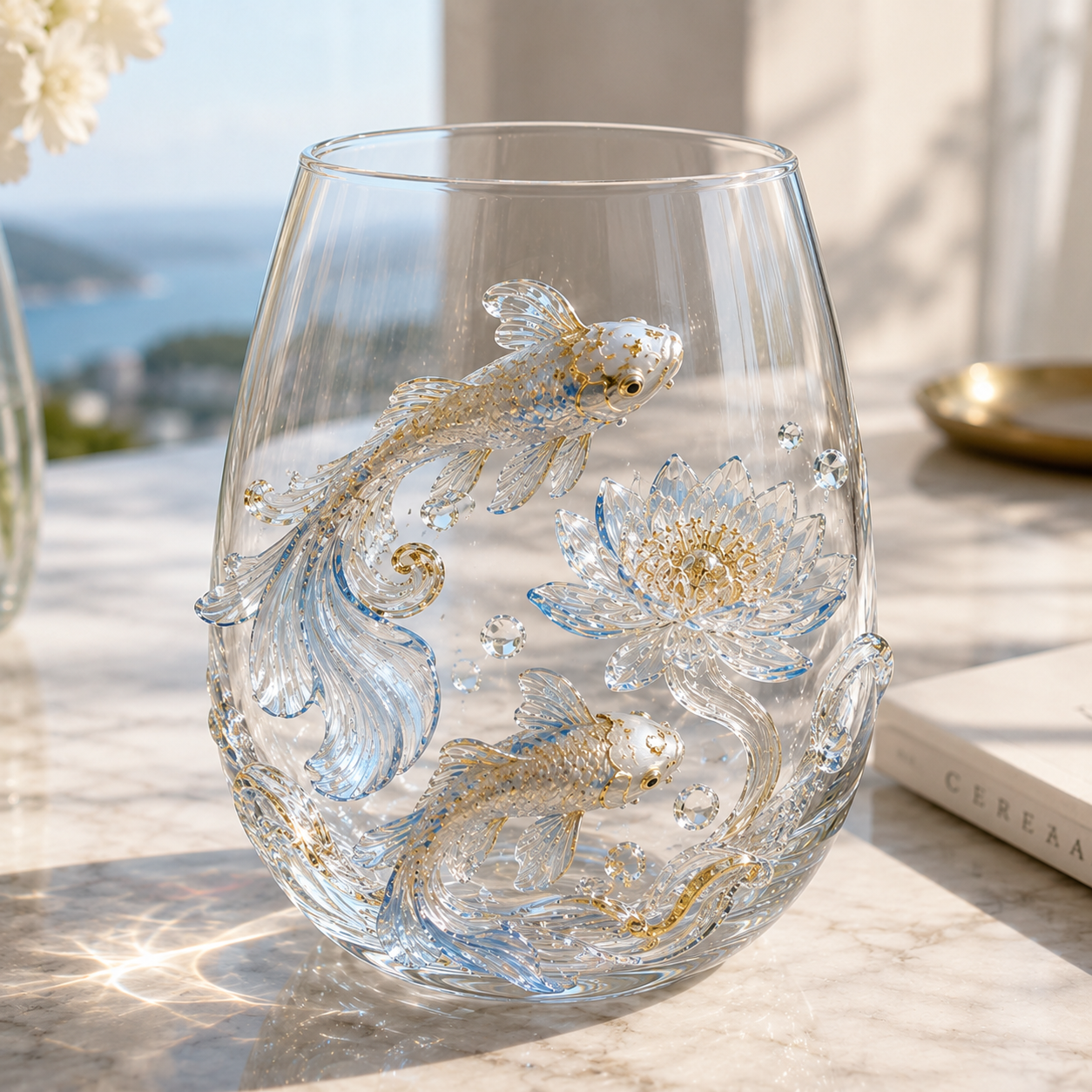 Crystal Animal Floral Glass Tumbler ✨